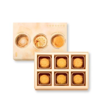 Actual Product - Hong Kong Cafe Custard Mooncake Giftbox (6 pcs)