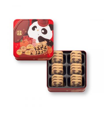 现货 - 贺年熊猫曲奇礼盒 (18片装)