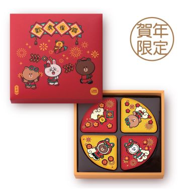 LINE FRIENDS WITH KEE WAH BAKERY Chinese New Year Candy Gift Set (4pcs)