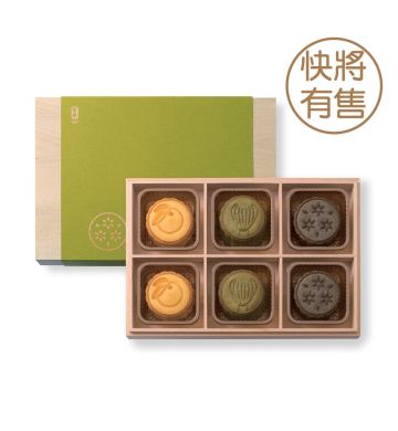 Actual product - Assorted Mochi Custard Mooncake Gift Box (6pcs)